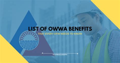 2019 List of OWWA Benefits .